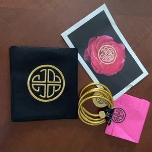 NWT BudhaGirl Gold All Weather Bangles (AWB) Set of 4 Size Large BNNU